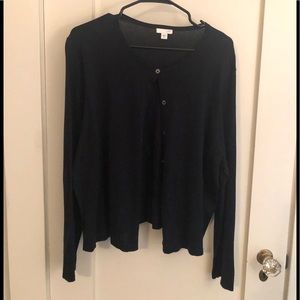 JJill black cardigan